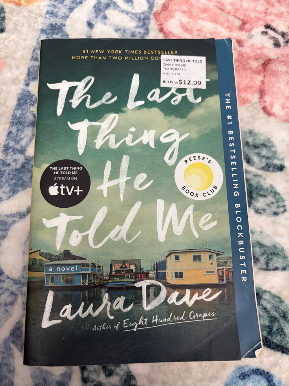 "The Last Thing He Told Me" Paperback Book - Blue/Green
